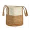 14'' Natural Cotton & Jute Boho Chic Basket Planter